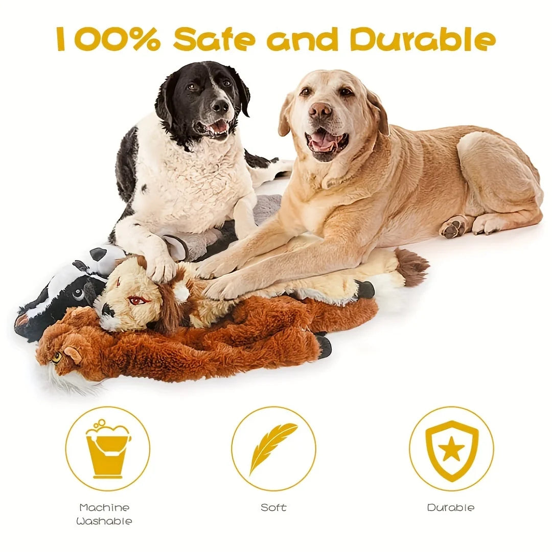 Squeaky Plush Dog Toy - Durable Chew for Small to Large Breeds, Interactive Teething Play, Ideal Birthday Gift