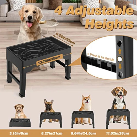 【Spot goods】Elevated Slow Feeder Dog Bowls 9 Cups for Large Breed with 4 Adjustable Heights