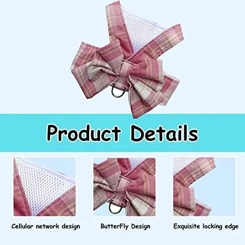 Cute Pet Harness & Dress Set for Small Dogs Girls - Playful Rabbit & Chihuahua Outfit