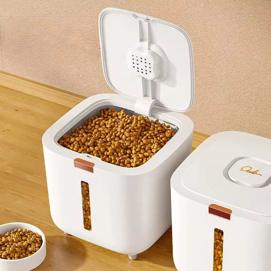 Pet food storage barrel large, sealed moisture-proof, cat and dog food barrel storage
