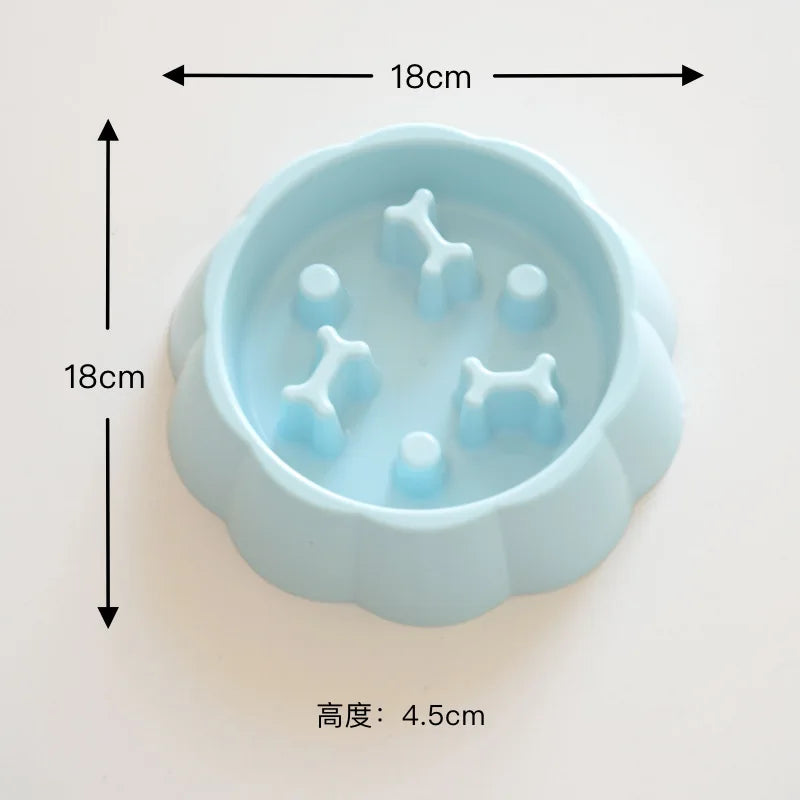 Slow Feeder Bowl Anti-choking Plastic Dog and Cat Puzzle Food Bowl, For Anxiety Relief