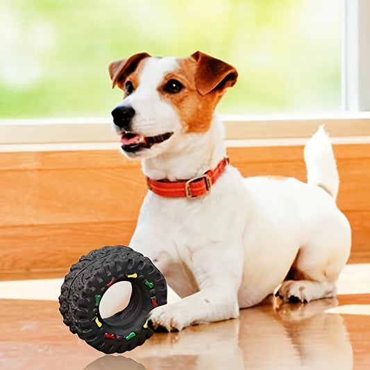 1pc Durable Dog Chew | Wheel Toy Chew-Resistant | Interactive Sound Teeth Training | Suitable for Puppies Small/Medium Dogs