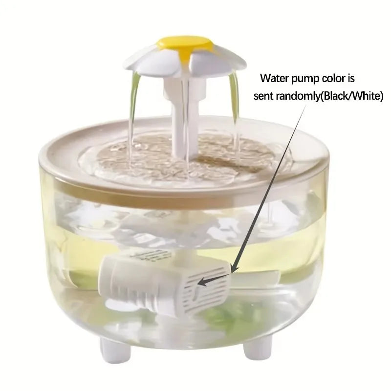 USB Electric Mute 1L Pet Water Fountain Automatic Water Dispenser For Cats