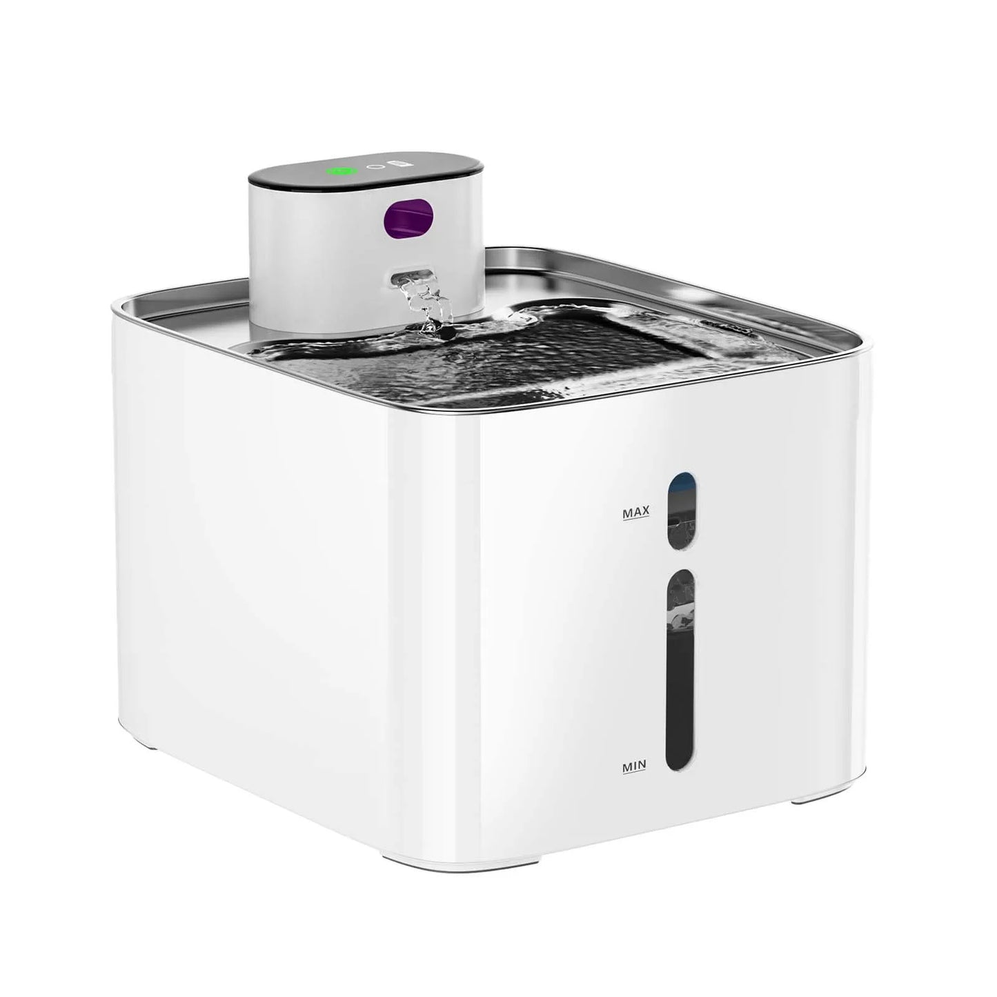 Wireless Water Fountain 5000mAh Rechargeable 304 Stainless Steel Quiet Automatic Induction Pet Water Dispenser For Cats Dogs