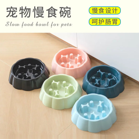 Slow Feeder Bowl Anti-choking Plastic Dog and Cat Puzzle Food Bowl, For Anxiety Relief