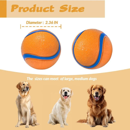 Dog Toy Bouncy Bite Resistant Solid | Rubber Chewing Toy for Outdoor Throwing and Retrieve,Without Battery