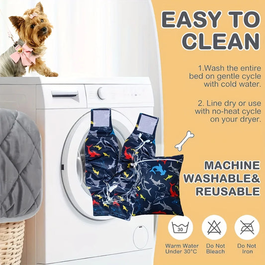 4pcs Washable Reusable Male Dog Diaper Set - Storage Bag Included, High-Absorbency Anti-Marking, Breathable Training Belly Bands