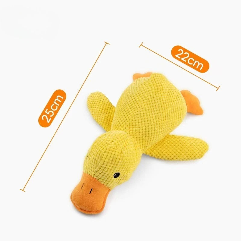 Indestructible Cat/Dog Toys for Aggressive Chewers | Squeaky Interactive Plush Duck Toy