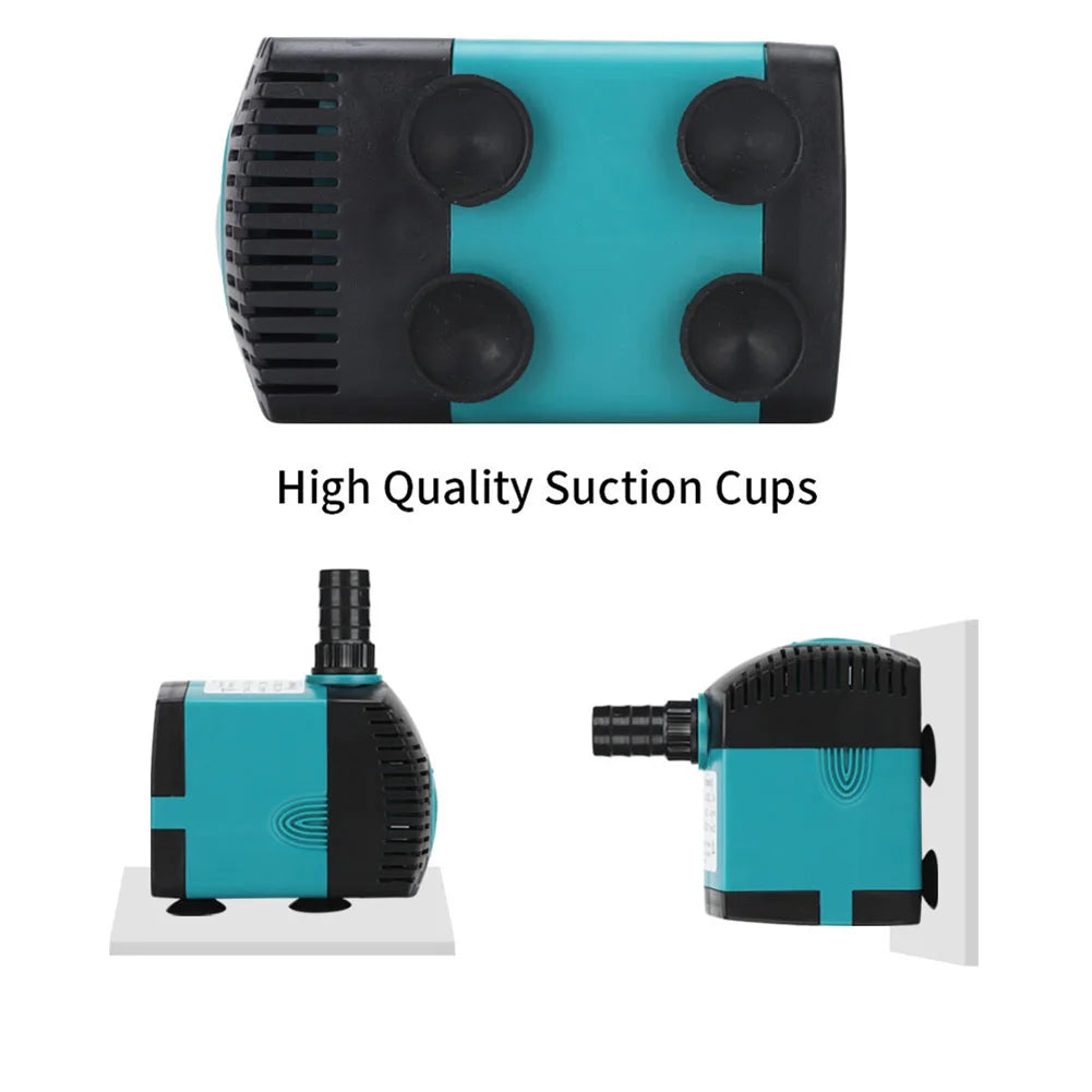 Tank Submersible Pump Bottom Suction Cup | Multifunctional Silent Filter Aquarium Fish /Garden Pond