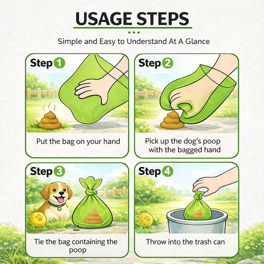 10 Pcs Extra Large Thick Dog Poop Bags 12.6x8.6 Inch, Leak Proof Unscented Dog Waste Bags for Pooper Scooper