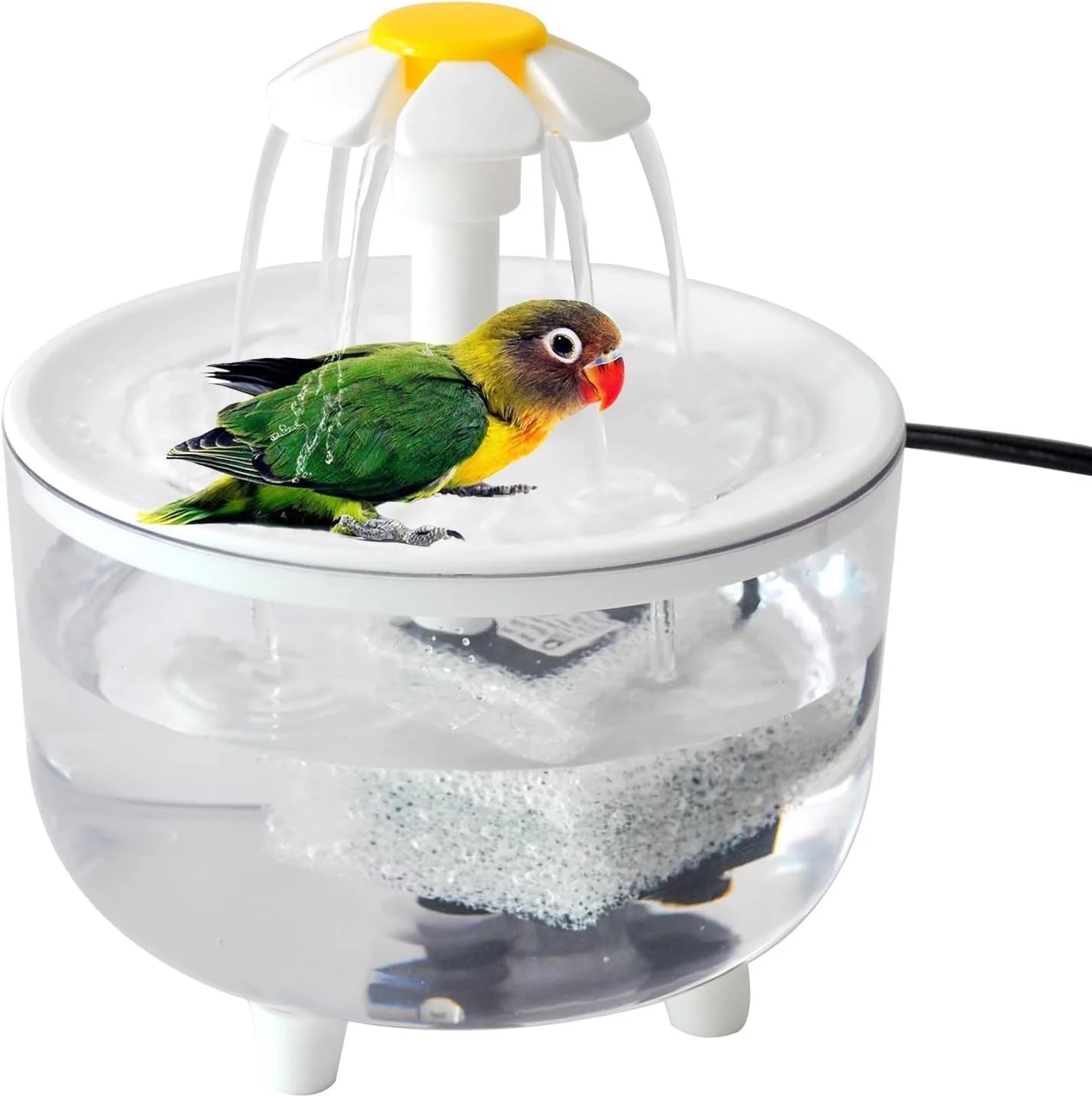 Indoor Bird Bath Fountain | Automatic Shower Tub with Filter Pump | Easy Clean for Small, Medium Parrot/ Birds