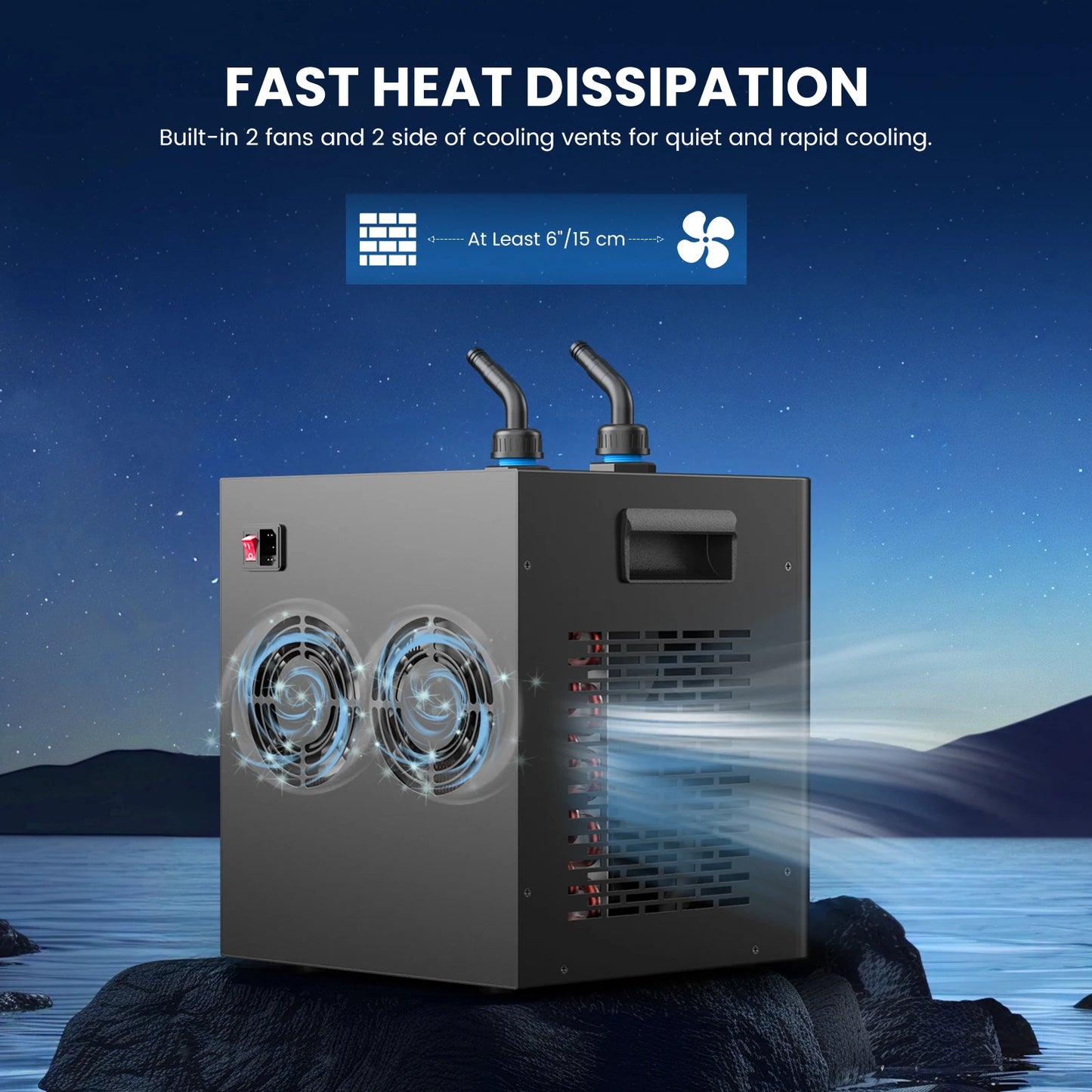 Water Chiller for Aquarium | Energy Efficient for Axolotl, Coral, Jellyfish, Freshwater