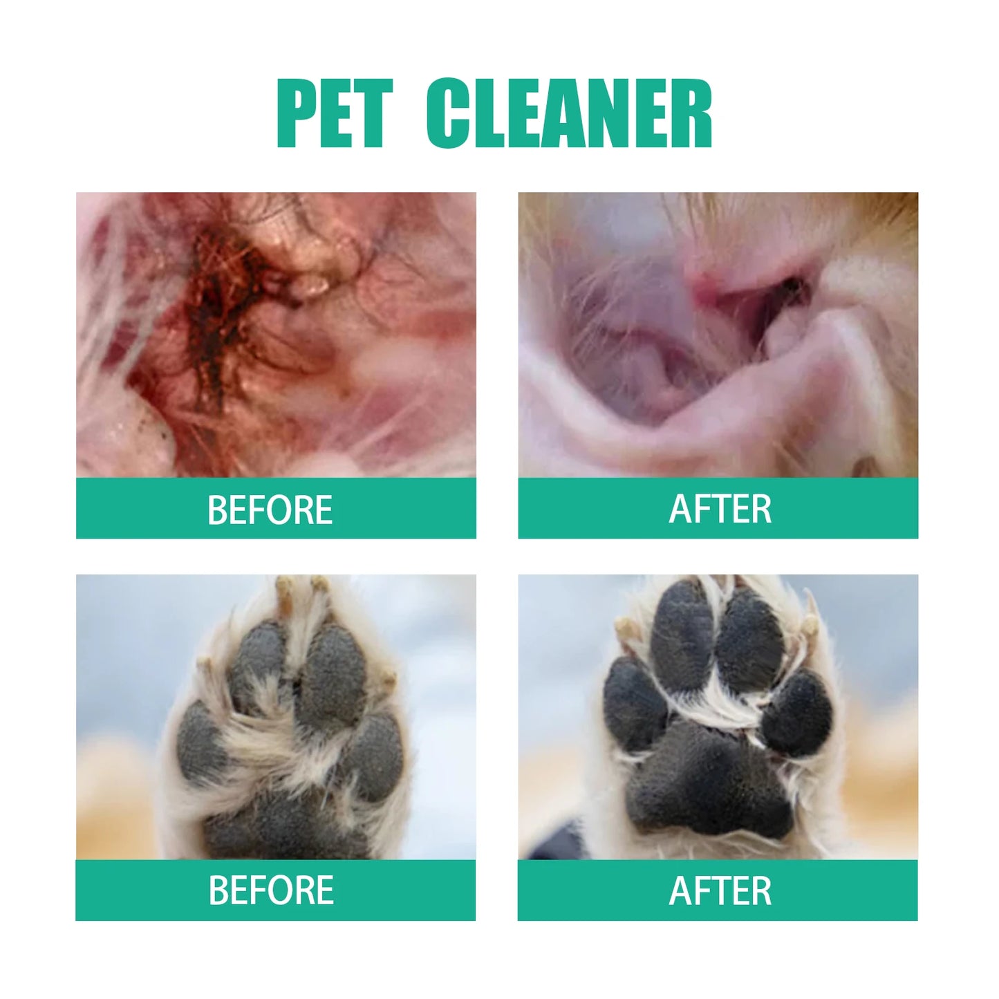 50PCS Pet Multipurpose Cleaner | Finger Wipes Gentle Remove Ear Mite, Cleaning Paw Stains | Remove Eyes Dirt Deodorizing Pet Cleaner For Cat And Dogs