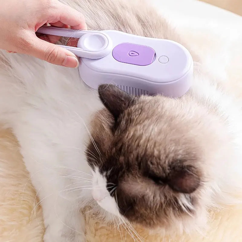2025 Steam brush for cats and dogs grooming brush, gentle  grooming tool reduces flyaway hair