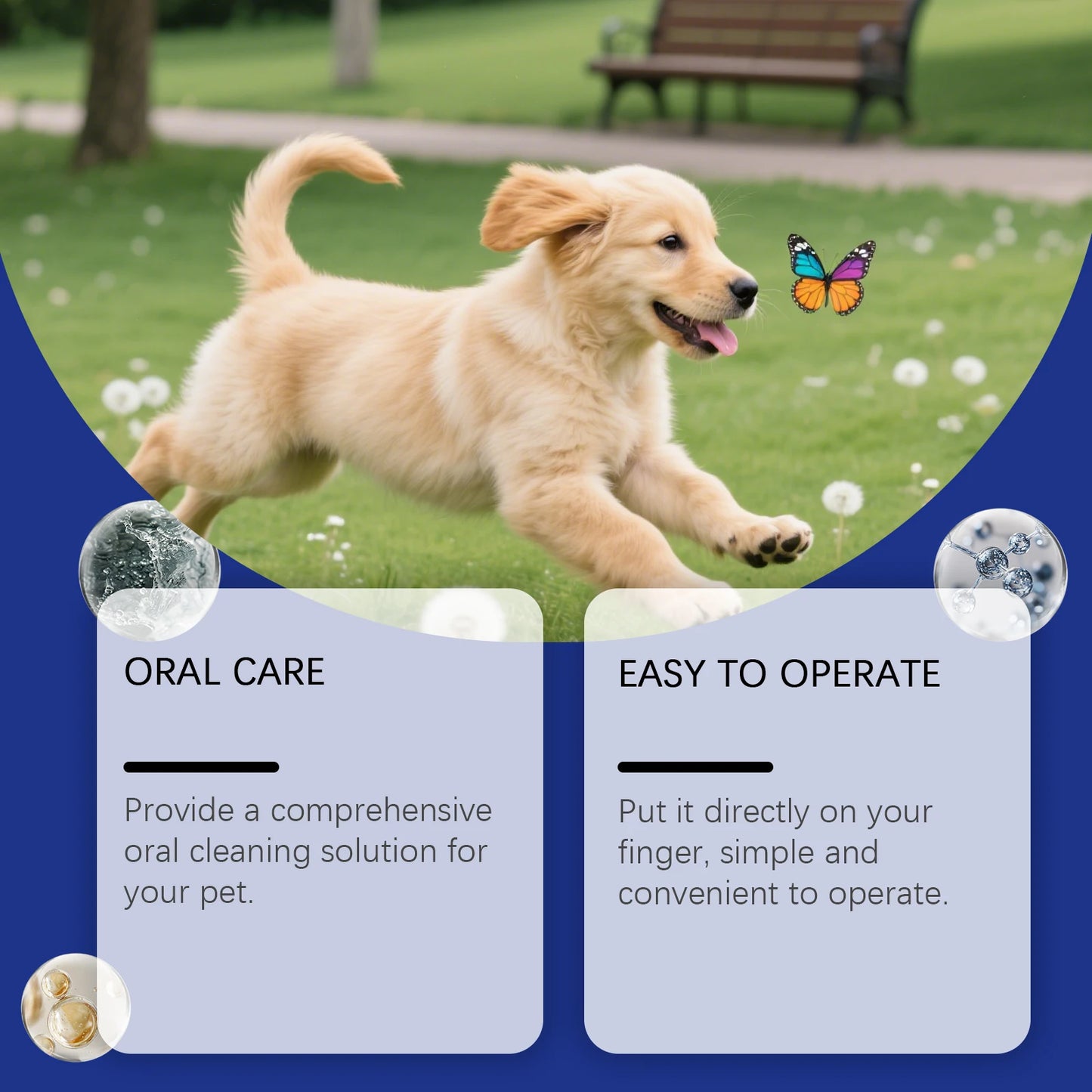 50PCS Pet Teeth Cleaning | Finger Wipes Gentle Remove Tartar and Plaque Eliminating Bad Breath | No-rinse Pet Tooth Cleaner Wipes For Dog And Cat