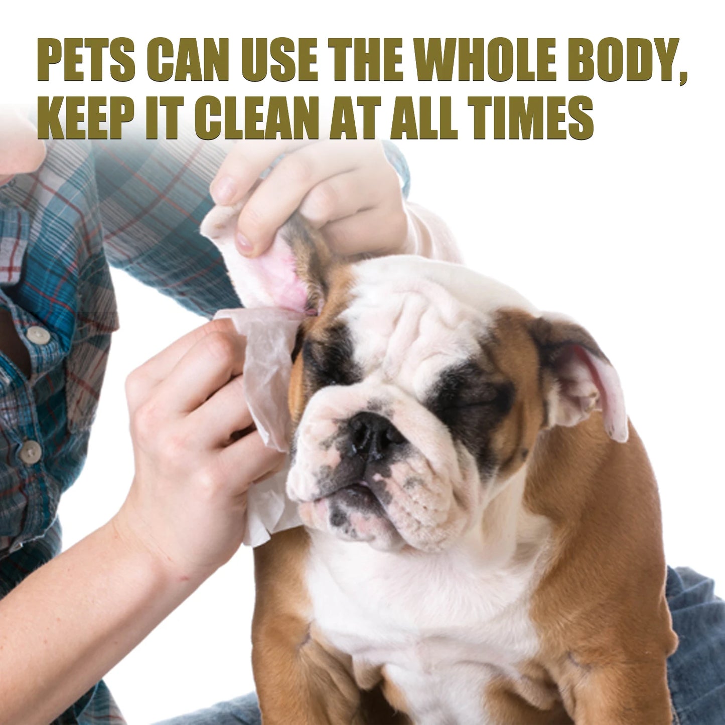 40 Pieces Pet Cleaning Wet Wipes | Gentle Remove Earwax and Ear Mite | Clean Dirt | Grooming Non-irritating Pet Cleaning Wet Wipes
