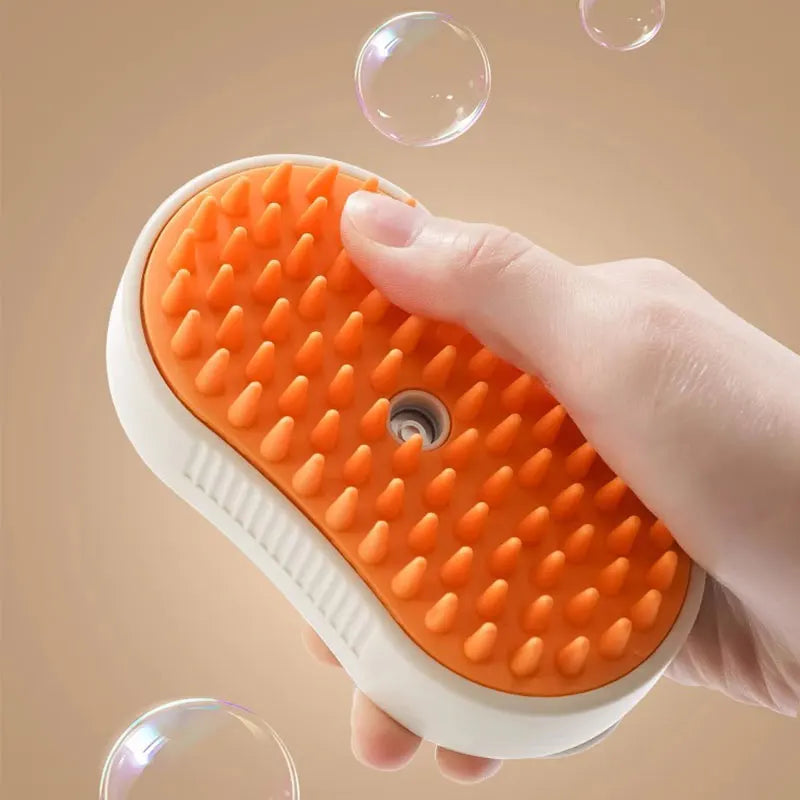 2025 Steam brush for cats and dogs grooming brush, gentle  grooming tool reduces flyaway hair