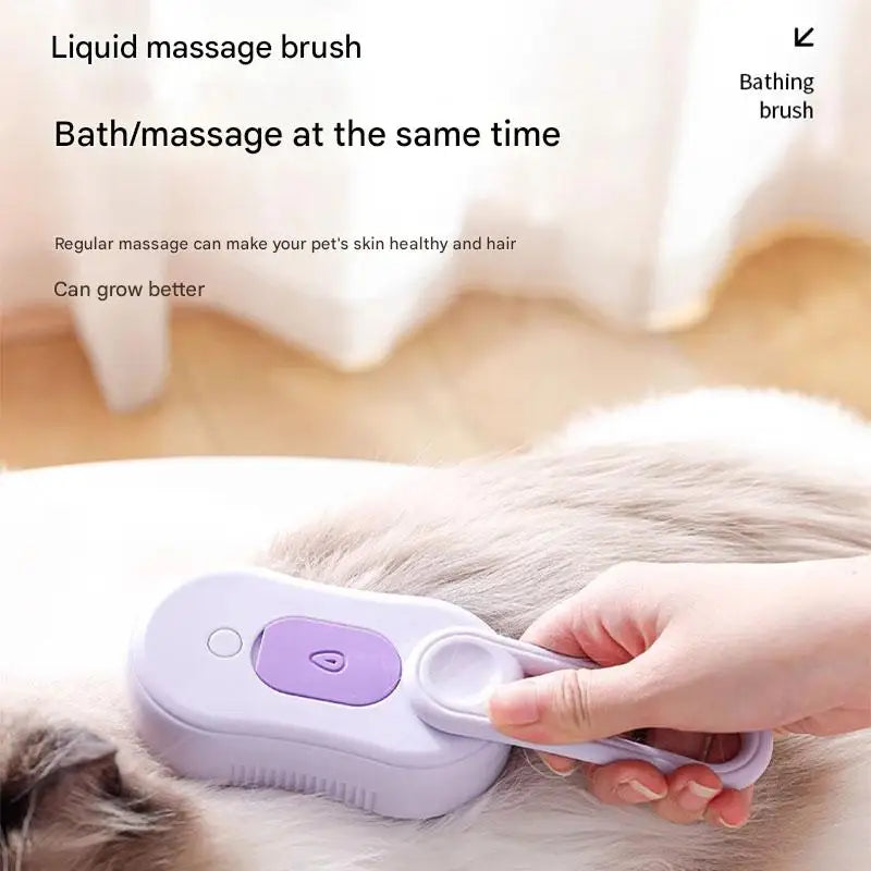2025 Steam brush for cats and dogs grooming brush, gentle  grooming tool reduces flyaway hair