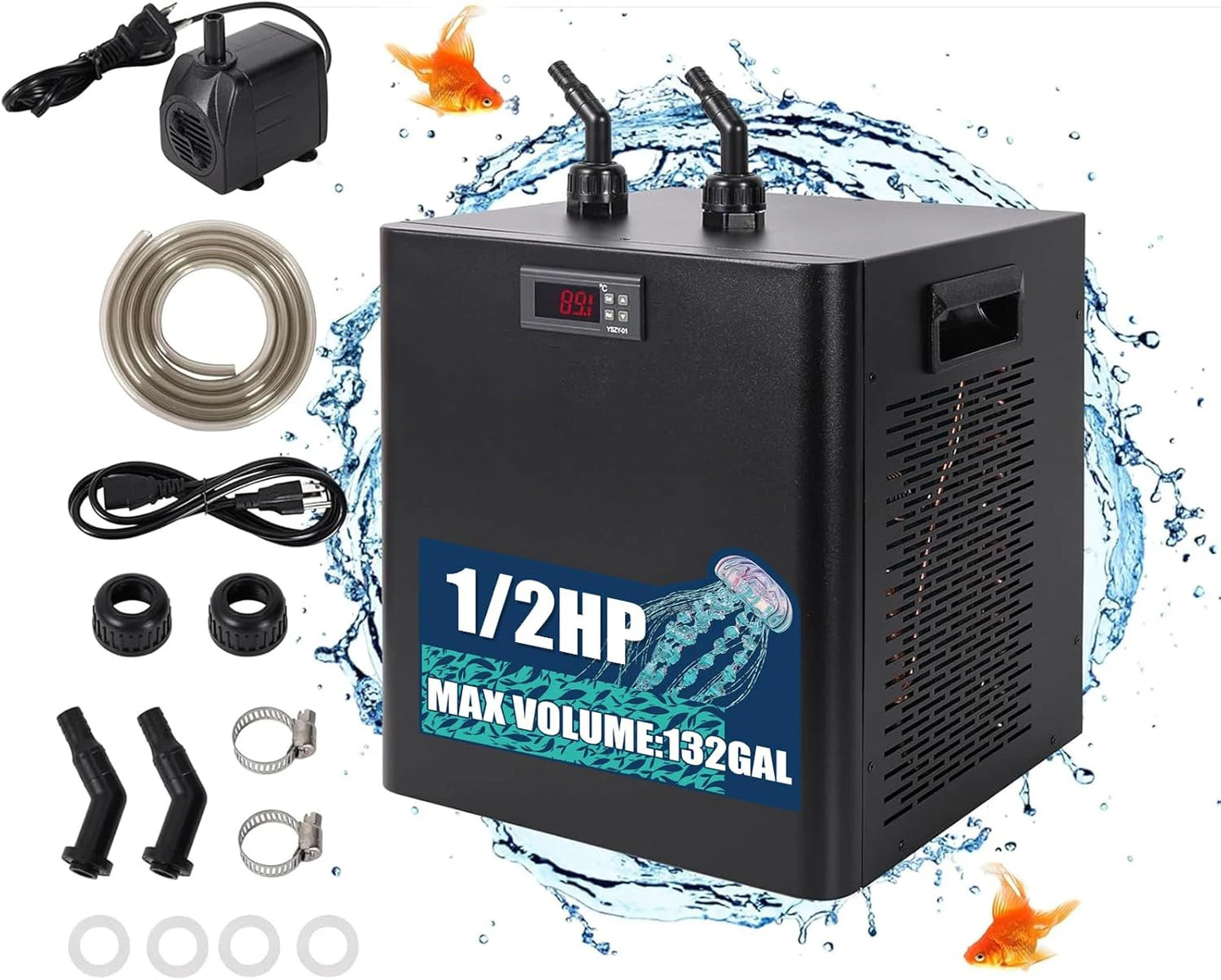 Water Chiller for Aquarium | Energy Efficient for Axolotl, Coral, Jellyfish, Freshwater