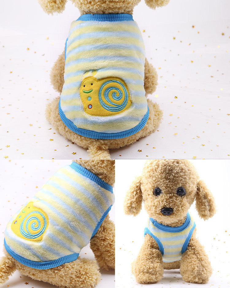 Flannel Warm Teacup, Small Dog, Cat, Teddy Clothes, Vest, Pet Supplies