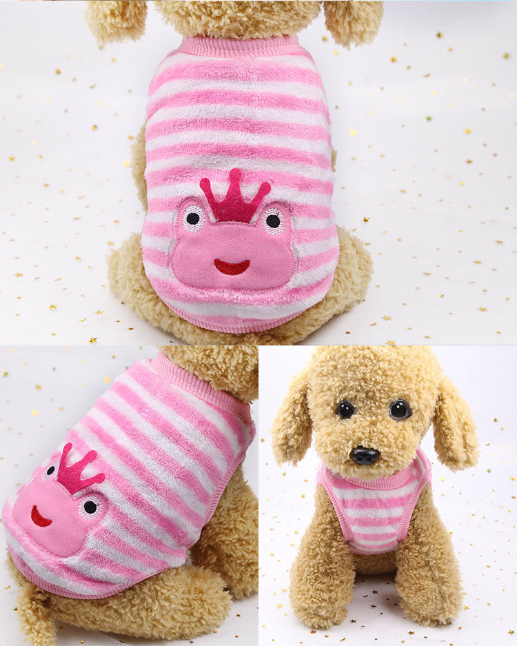 Flannel Warm Teacup, Small Dog, Cat, Teddy Clothes, Vest, Pet Supplies