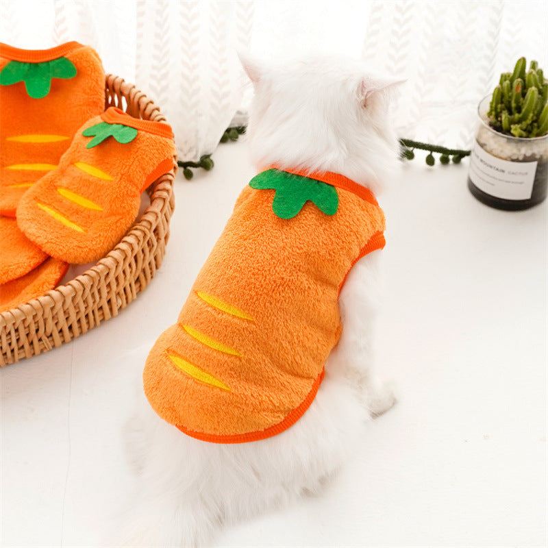 Flannel Warm Teacup, Small Dog, Cat, Teddy Clothes, Vest, Pet Supplies