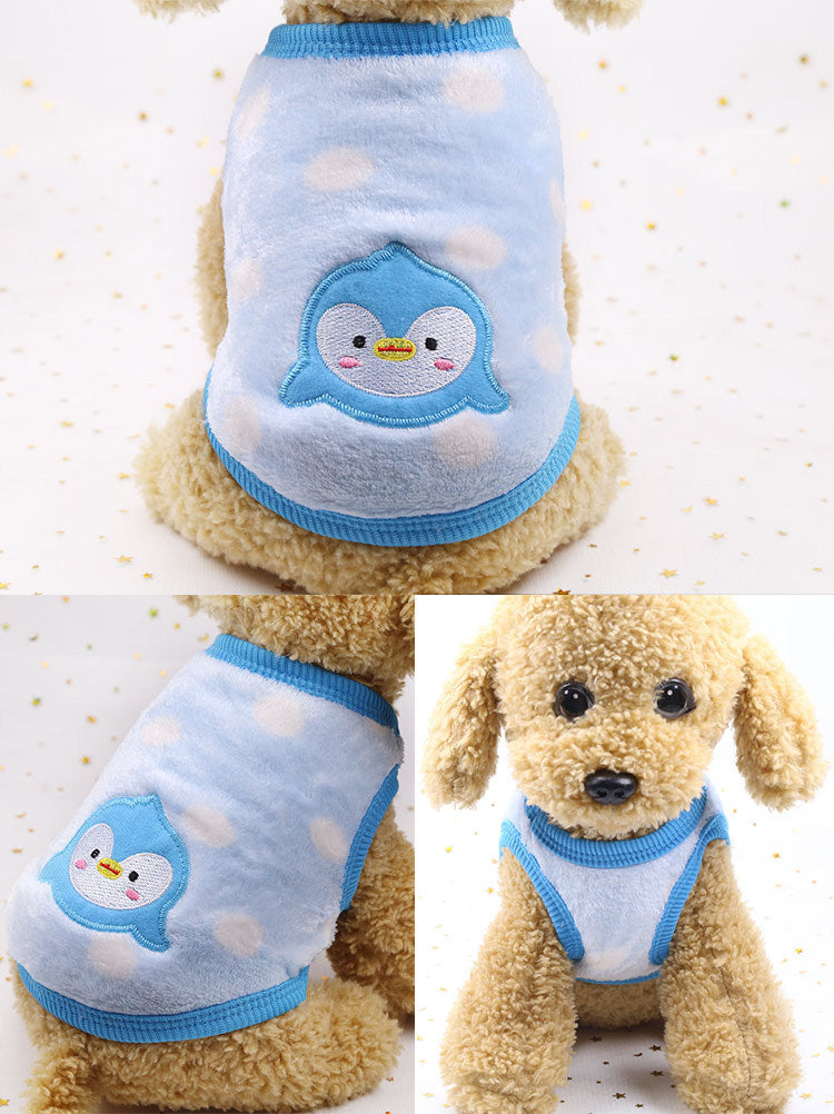 Flannel Warm Teacup, Small Dog, Cat, Teddy Clothes, Vest, Pet Supplies