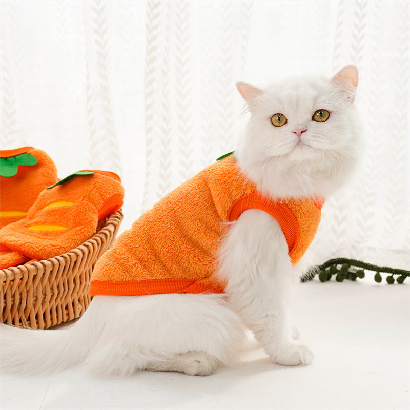 Flannel Warm Teacup, Small Dog, Cat, Teddy Clothes, Vest, Pet Supplies
