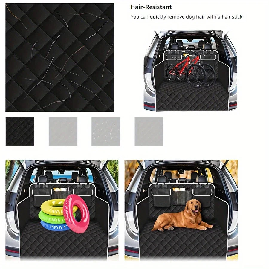 Waterproof Pet Cargo Cover Liner Dog Seat Mat For SUVs With Bumper Flap Protector, Non-Slip, Large Size