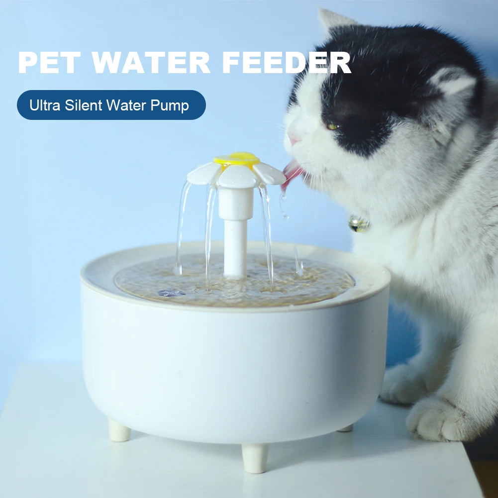 1200ml Automatic Cat Water Fountain Filter USB Electric Water Dispenser