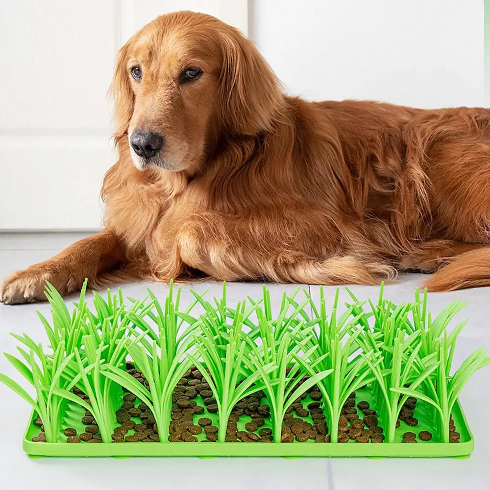 Pets slow feeder Silicone Grass Mat Dogs Snuffle Pad, Cats Licking Pad Non-slip