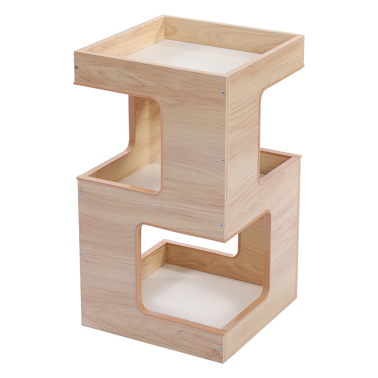 Wood Cat Condo House Bed with Removable Soft Mats | Modern Cat Tree Tower with Scratching Pad Cat | Scratcher Furniture Kitten Toys