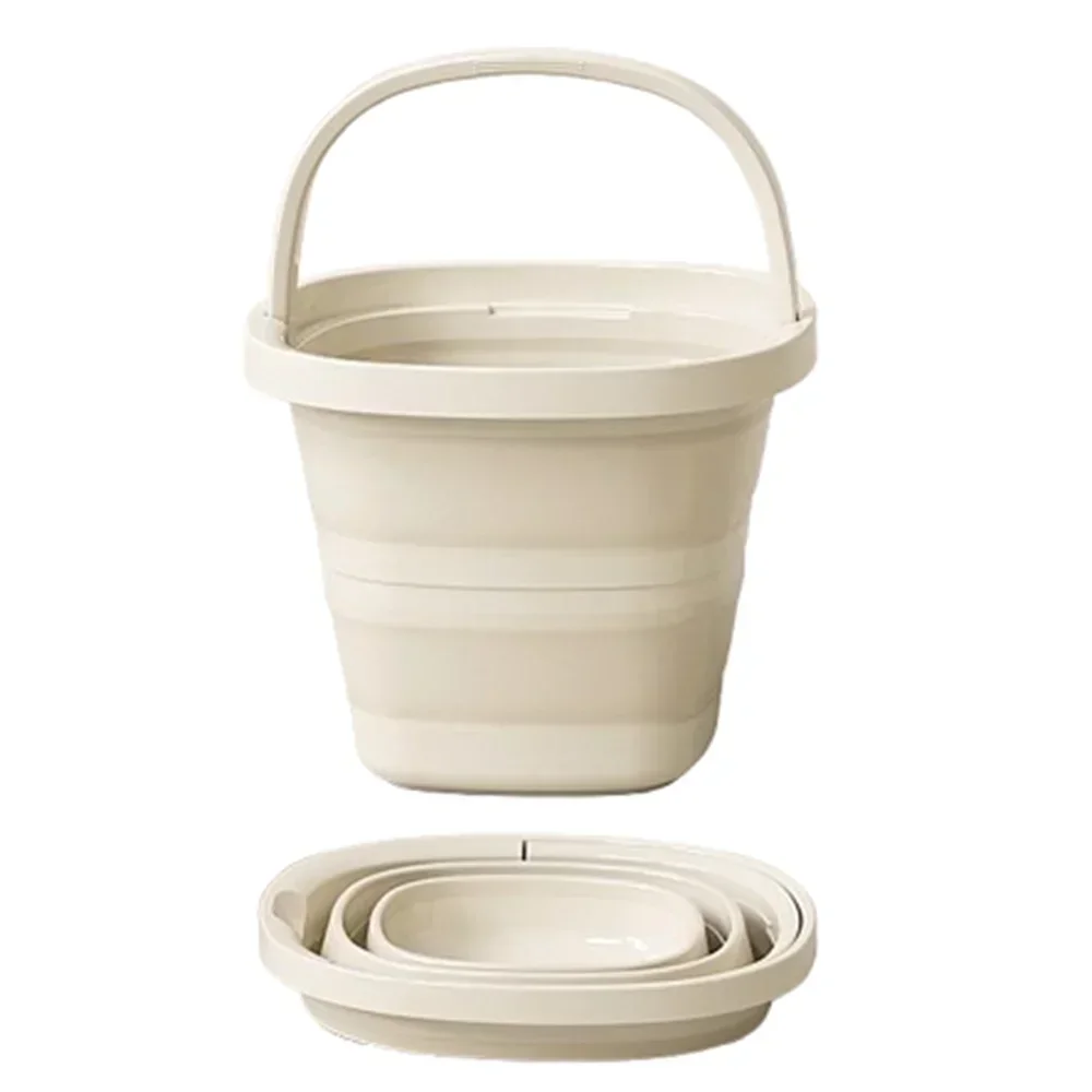 Multifunctional Folding Bucket 5/10L Portable Outdoor Fishing Bucket, Compact Thickened Collapsible Wash Basin
