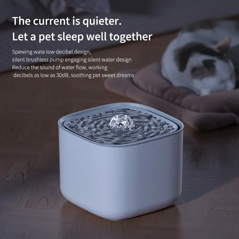 3L Cat Water Fountain Auto Recirculate Filter | Large Capacity | USB Electric Mute Cats Water Dispenser