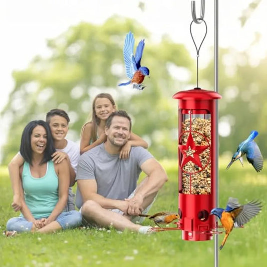 【Spot goods】Squirrel Proof Bird Feeders for Outdoors Hanging Metal | Squirrel Proof Bird Feeder with Gravity Protection 3LB Large