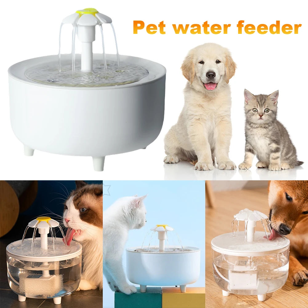 1200ml Automatic Cat Water Fountain Filter USB Electric Water Dispenser