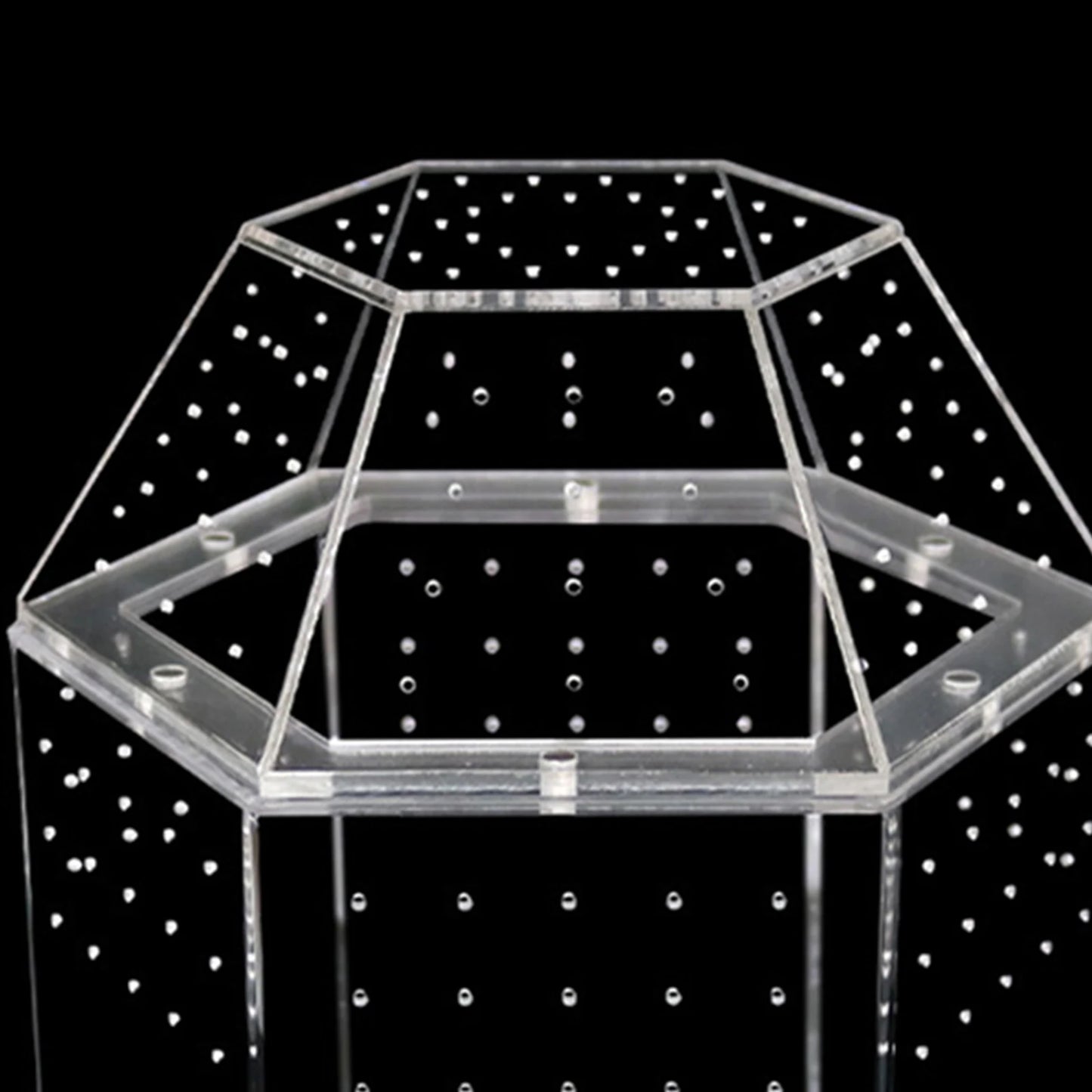 Jumping Spider Enclosure Acrylic Terrarium Habitat All-Side Ventilation, Reptile Breeding Box, Ventilated for Frog, Crickets, Snails