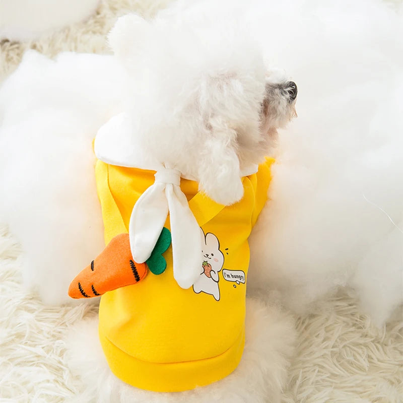 Winter Dog Clothes | Cute Cartoon Dog Warm Hoodie Sweatshirt | Dog Costume Outfits