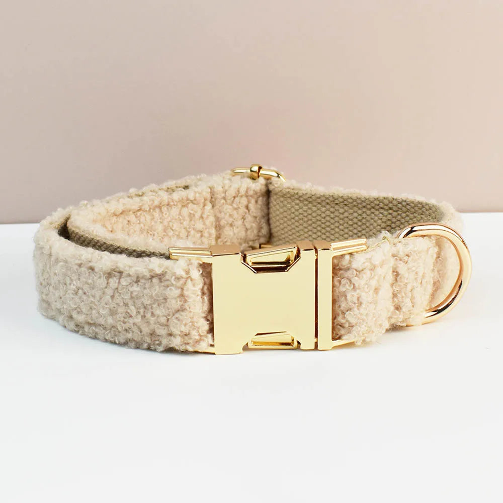Luxury Personalized Dog Collar Harness Leash set custom,  Logo detachable dog bow tie collar leash diy