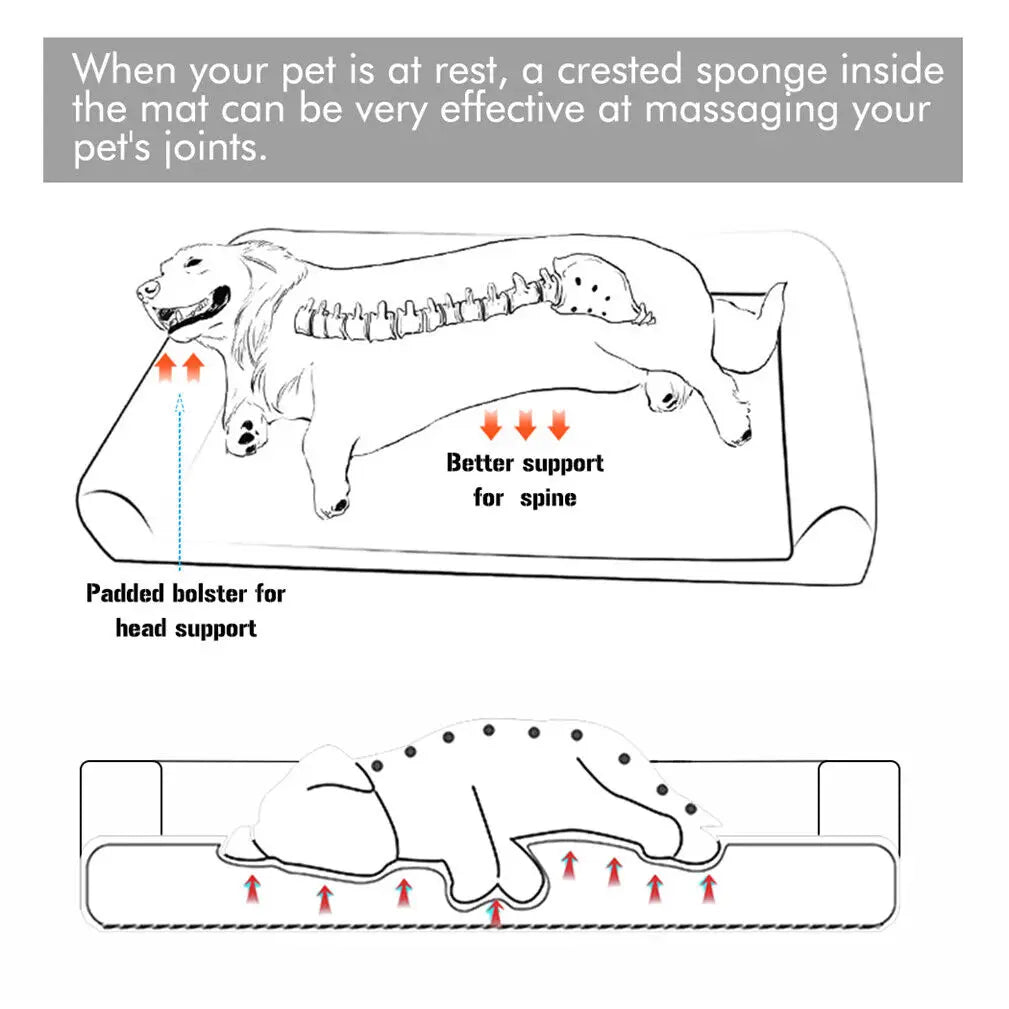 Extra Large Orthopedic Pet Mattress | Couch Sleeping Bed Cushion with Removable Washable Cover Soft Sponge Foam