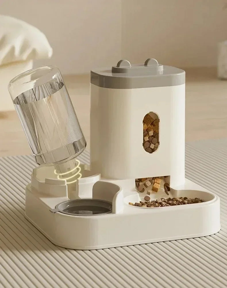 Automatic Feeder Dog/Cat Food Bowl With Water Fountain | Large Capacity | Food Storage Dispenser Container