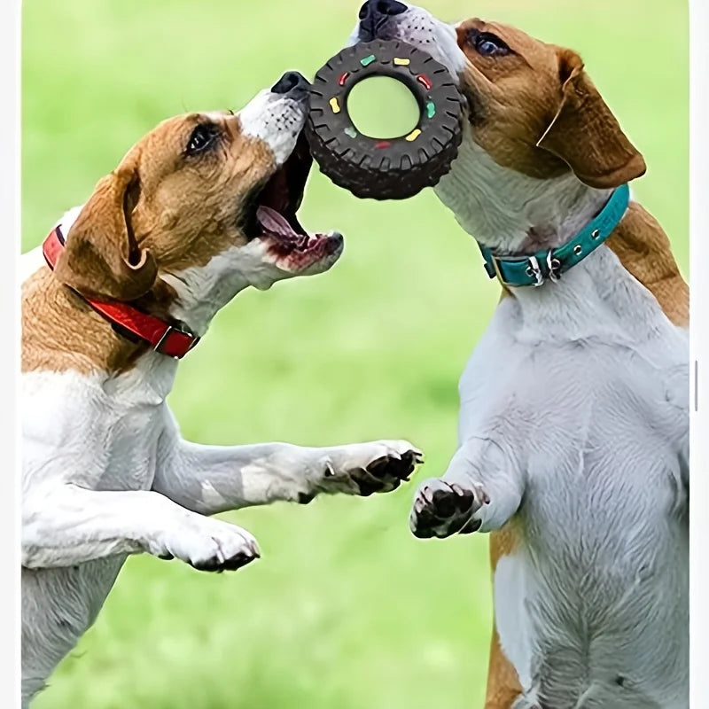 1pc Durable Dog Chew | Wheel Toy Chew-Resistant | Interactive Sound Teeth Training | Suitable for Puppies Small/Medium Dogs