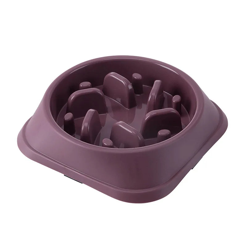 Pet Cat And Dog Slow Food Bowl, Anti-choking Thickened And Non-slip Multiple Colors and Shapes
