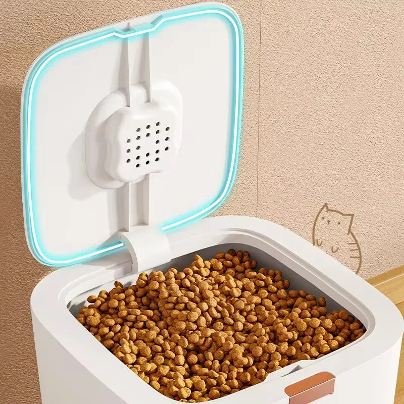 Pet food storage barrel large, sealed moisture-proof, cat and  dog food barrel storage