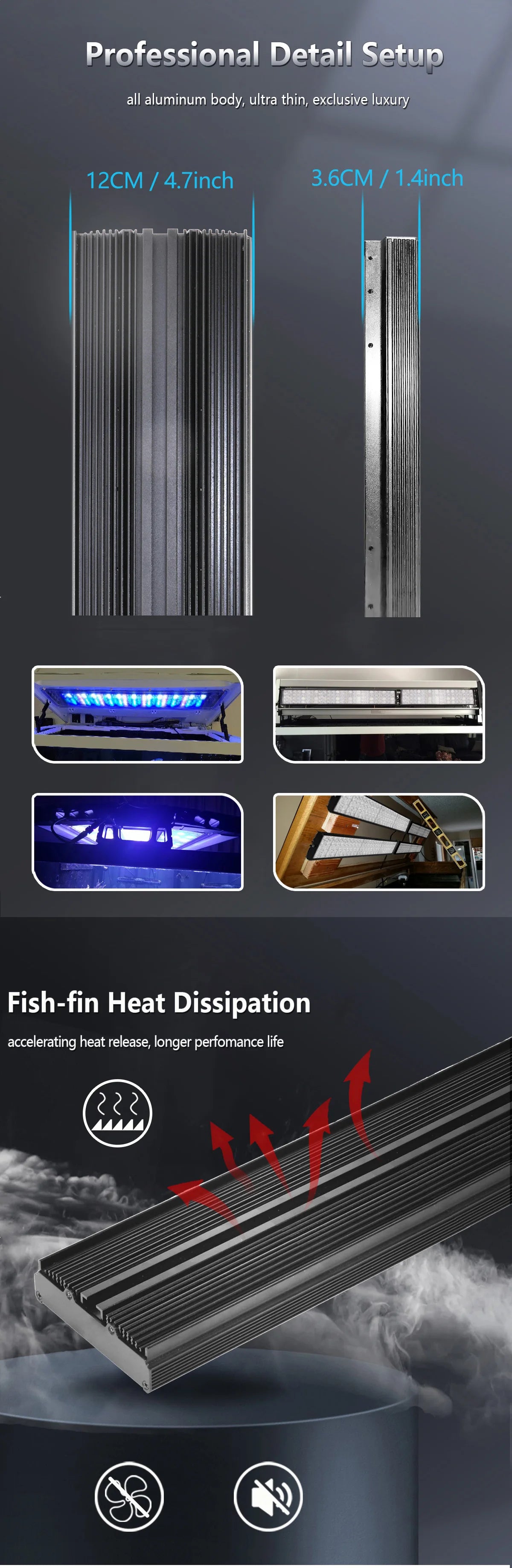 NEW PopBloom WiFi Led Aquarium Light, Full Spectrum Marine Aquarium Lamp For 60-240cm Reef Corals Seawater Led Fish Tank Lights