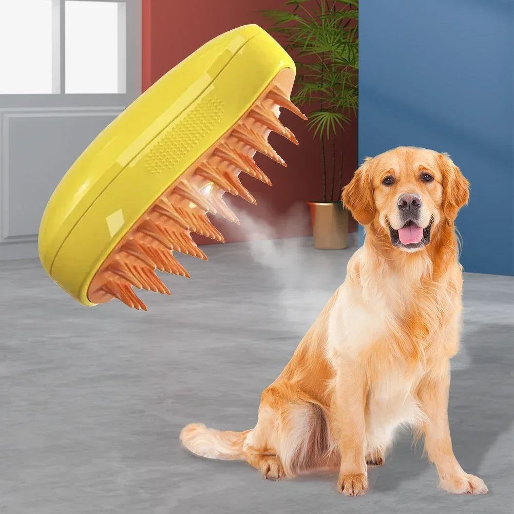 Upgraded Pet Spray Grooming Comb Steamy Floating Hair Removal Cleaning Brush Styling for Dogs & Cats Accessories