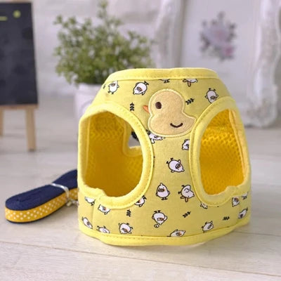 Dog Harness Vest |  Pet Collar And Leash Set | Soft Adjustable Designer Custom | For Cats and dogs