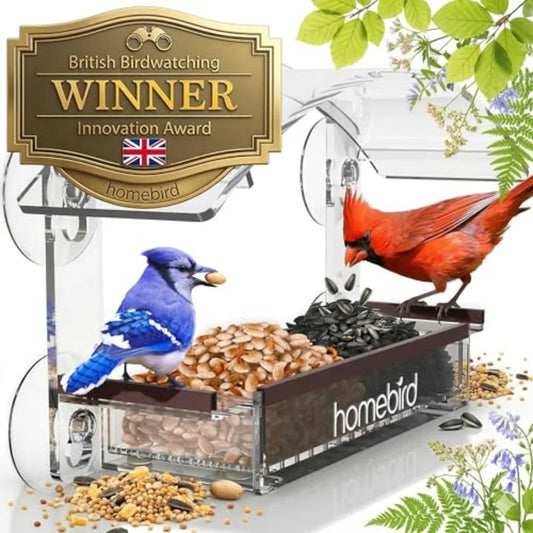 【Spot goods】Window Bird Feeder with Strong Suction Cups - Upgraded 2026 Model Clear Acrylic Feeder Window