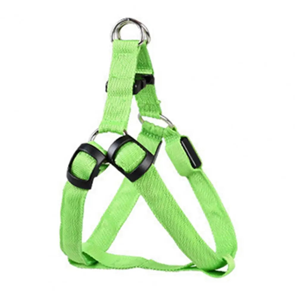 Adjustable LED Harness USB Rechargeable | Light Up Dog Harness | Glow-in-The-Dark Safety Vest | For Small Medium Dogs Pets Arnes
