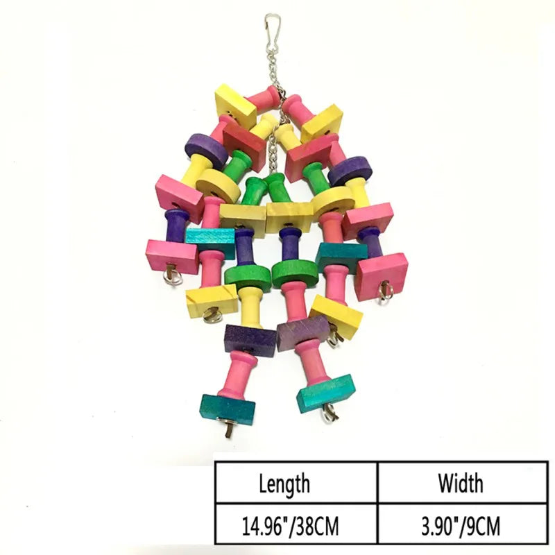 Bird Toy Chewing/Bite | Cage Hanging Swing | Climbing/Standing Branches Toys